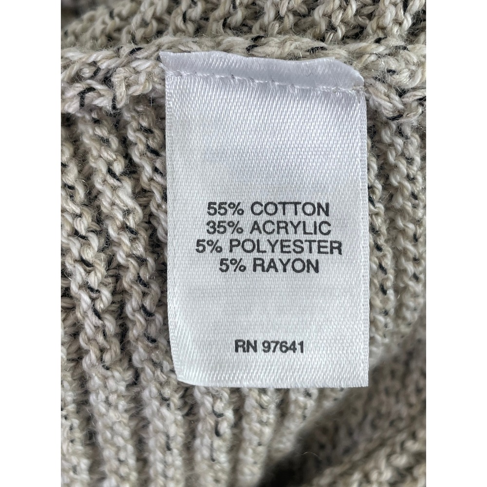 J. Jill Pure Cardigan Womens Large Petite Tan Open Front Pockets Minimalist Work - Picture 7 of 8